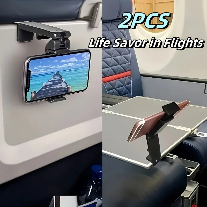 Universal Foldable Airplane Travel Phone Holder Desk Lazy Car Seat