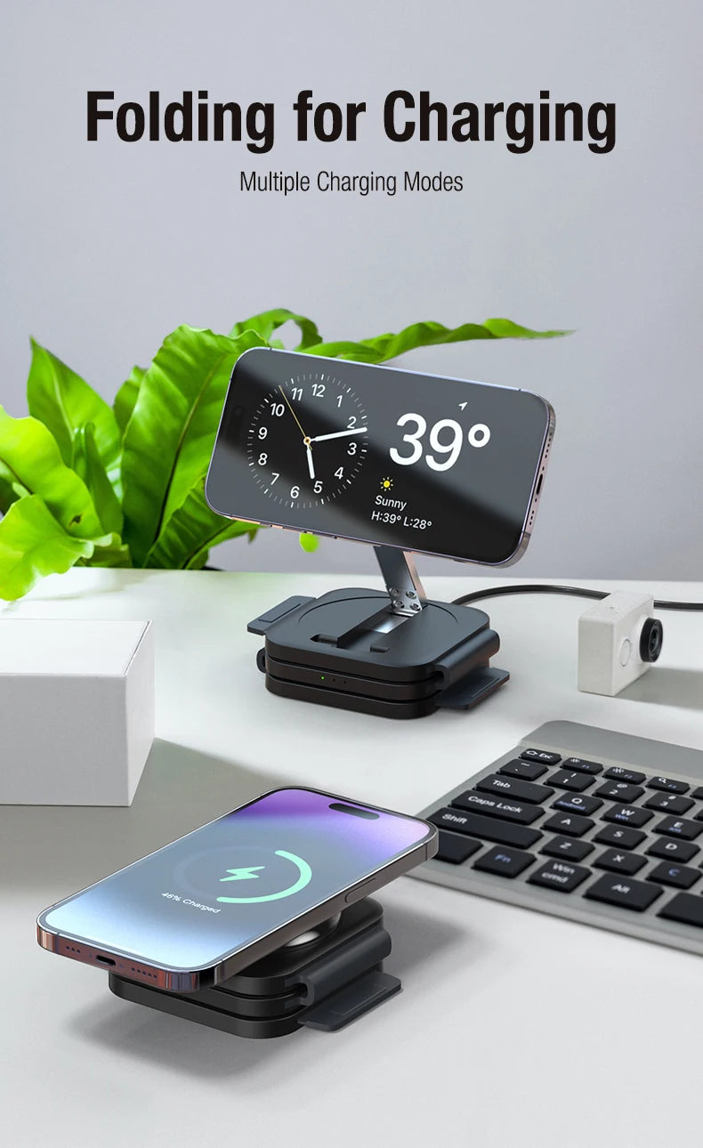 3 in 1 Wireless Charger Magnetic For iPhone Fast Charging
