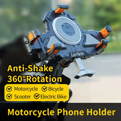 Universal  Motorcycle Phone Holder Alloy Anti-Shake 360° Adjustable