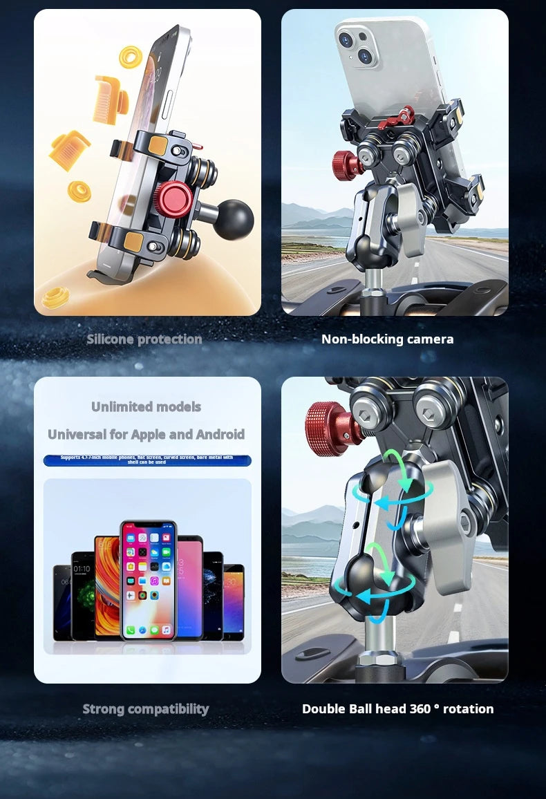 Aluminum Motorcycle Phone Mount Cellphone Holder