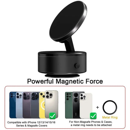 Electric Vacuum Suction Magnetic Car Phone Wireless Charger Holder