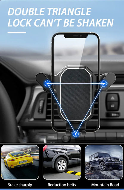 SEAMETAL Car Air Vent Phone Holder Gravity Lock Hook