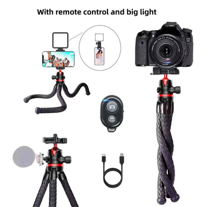 Flexible Octopus Tripod for Phone Camera DSLR 2in1 Design