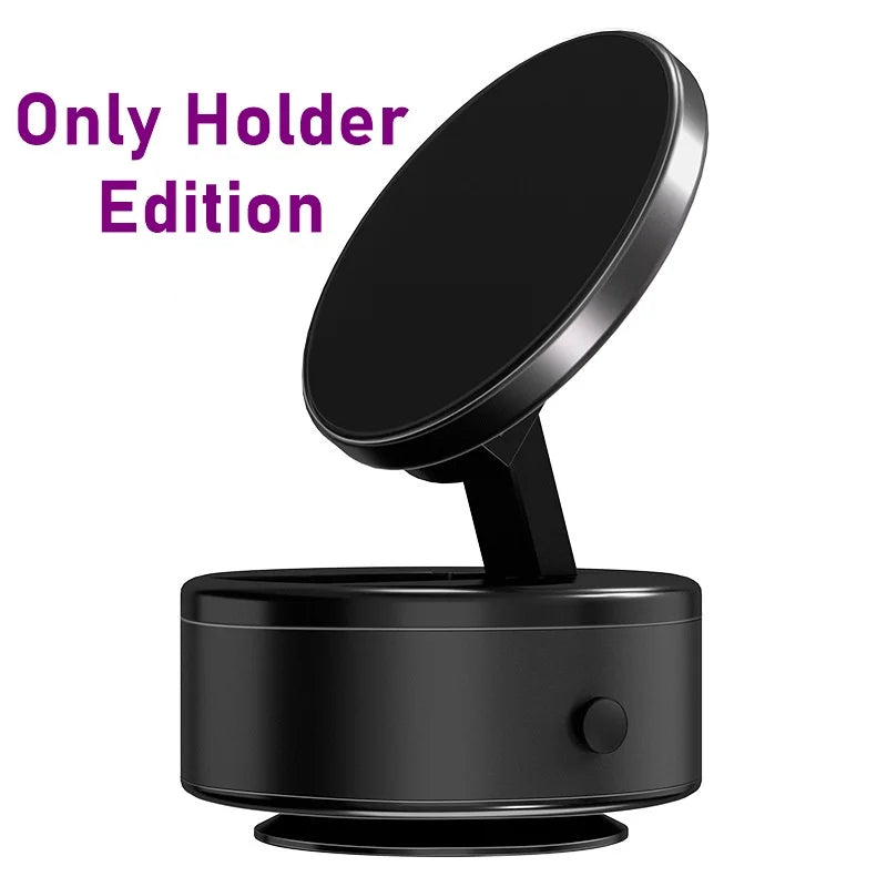Electric Vacuum Suction Magnetic Car Phone Wireless Charger Holder
