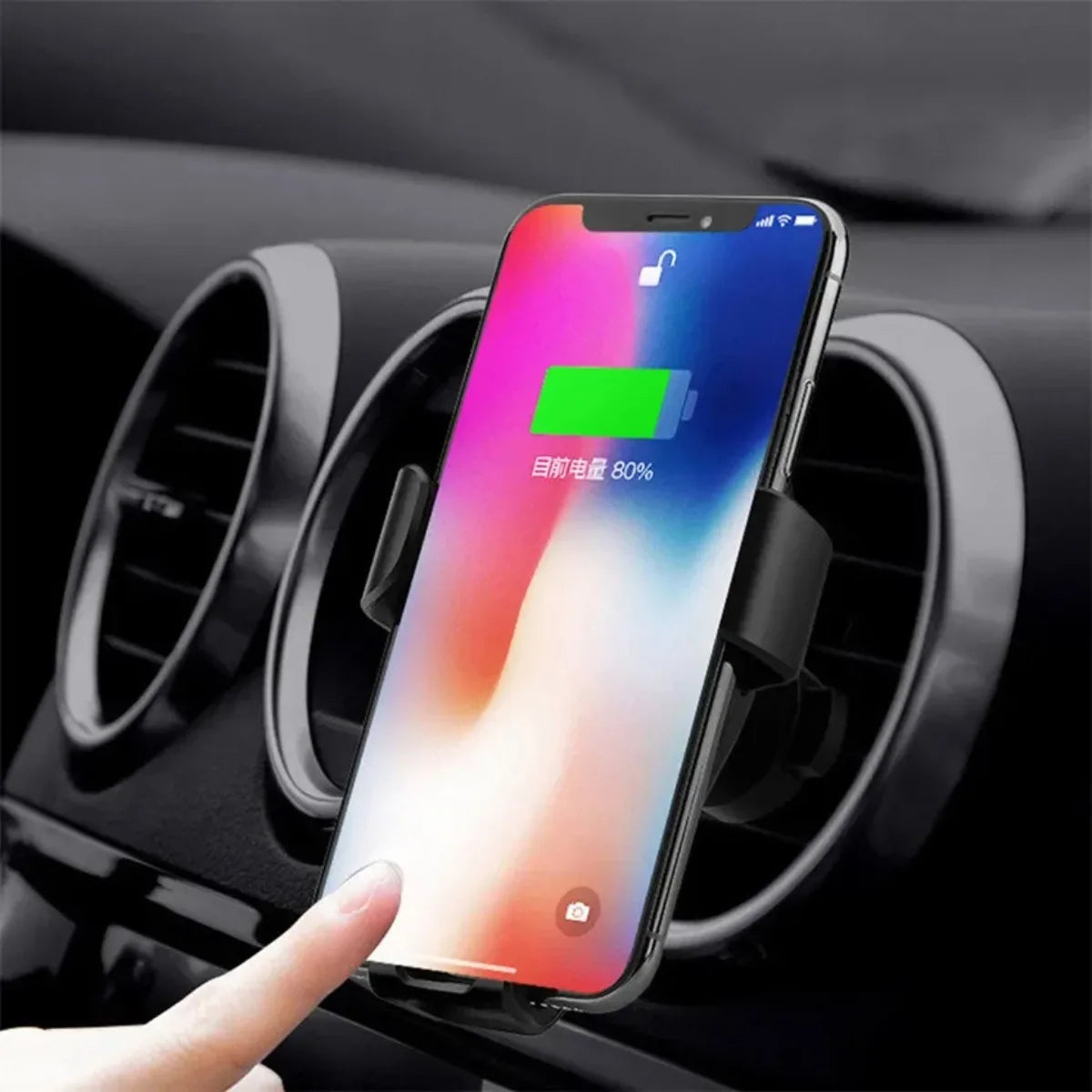 30W Air Vent Car Wireless Charger Gravity Phone Holder