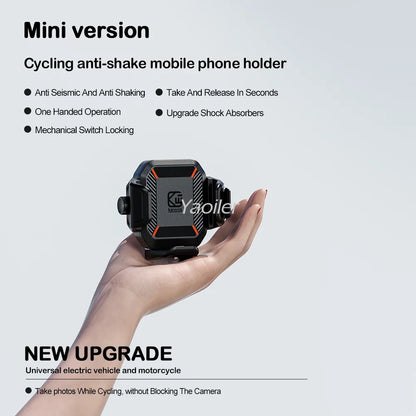 Motorcycle Phone Holder Shockproof 15W Wireless Charger