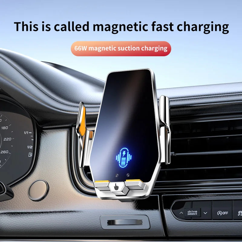 New Max 66W Magnetic Car Phone Holder 15W Wireless Charging