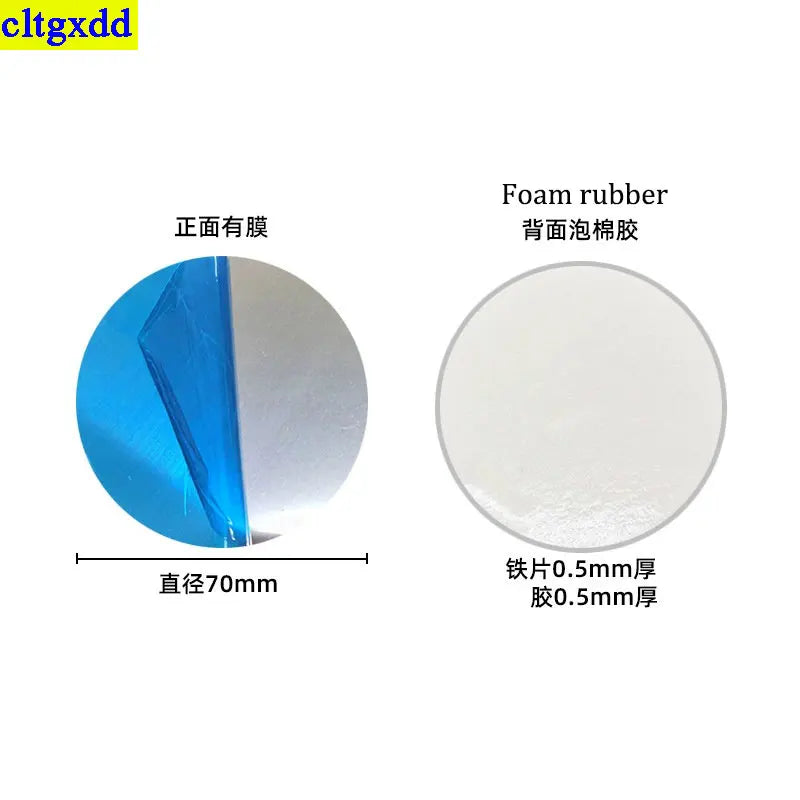 Circular square car phone magnetic metal plate universal patch bracket