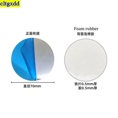 Circular square car phone magnetic metal plate universal patch bracket