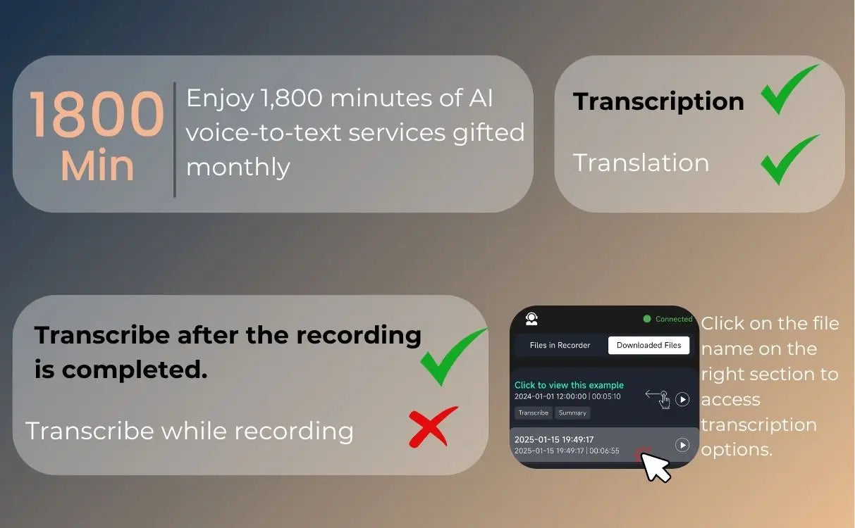 AI Voice Recorder transcription  Translation Summary