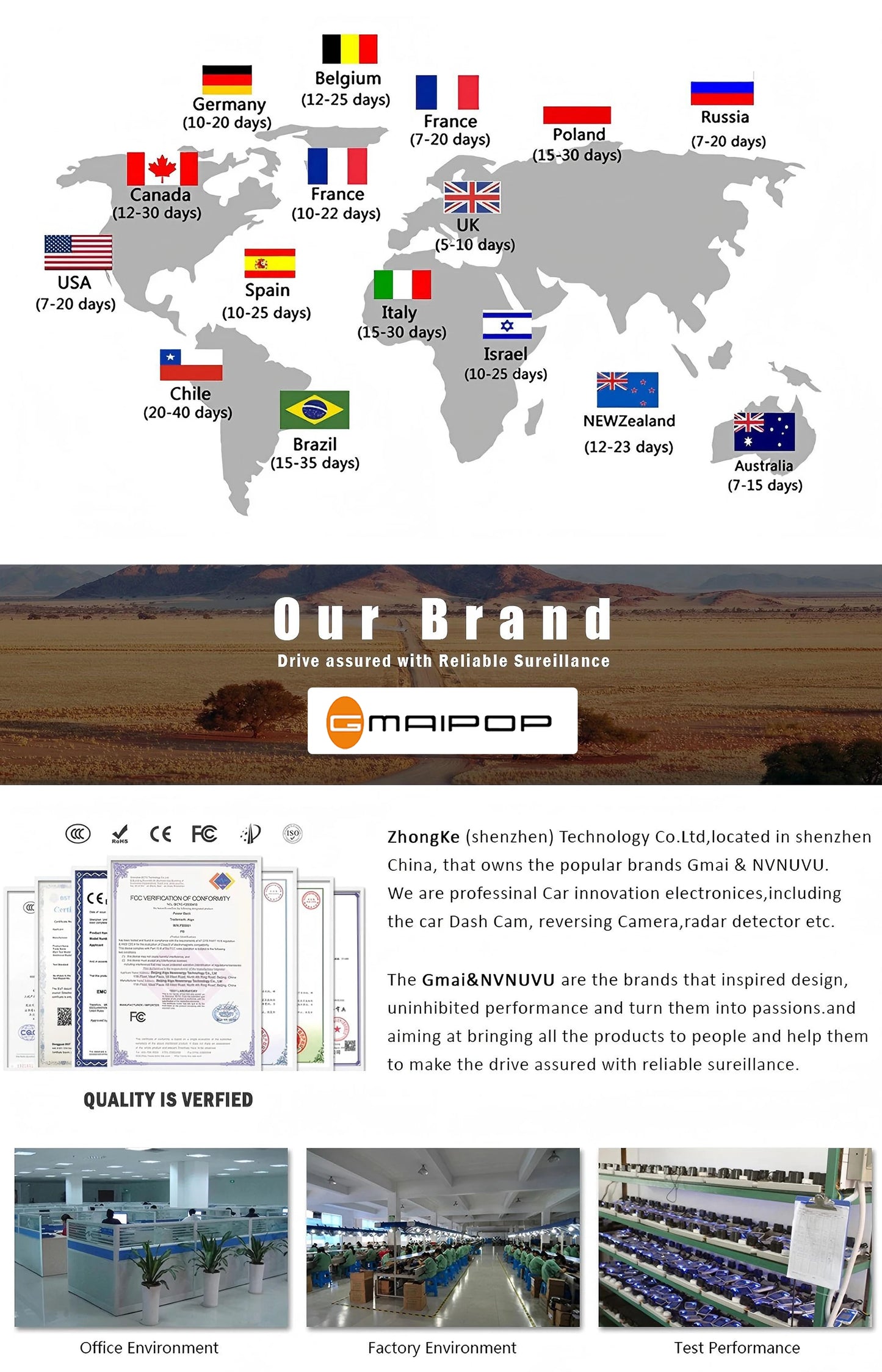 4K Dash Cam for Cars Car Camera Dash Cam WIFI Camera