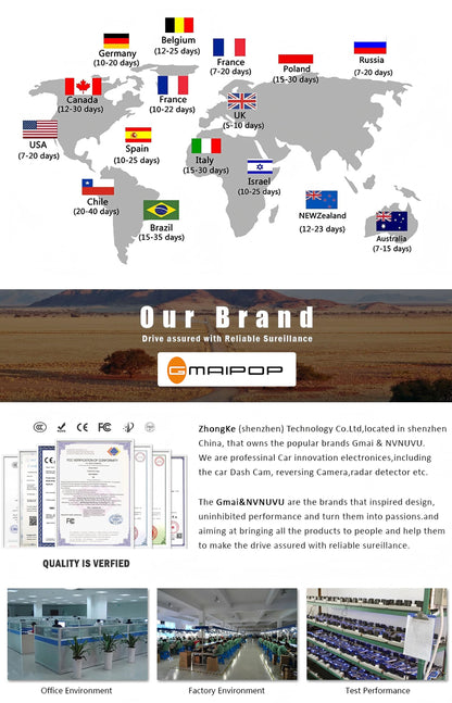 4K Dash Cam for Cars Car Camera Dash Cam WIFI Camera