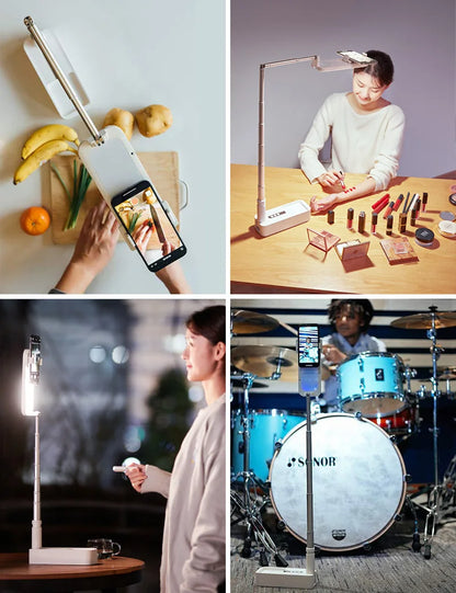 Phone Holder Lampe Selfie Fill Light Support Portable Pour Stand
