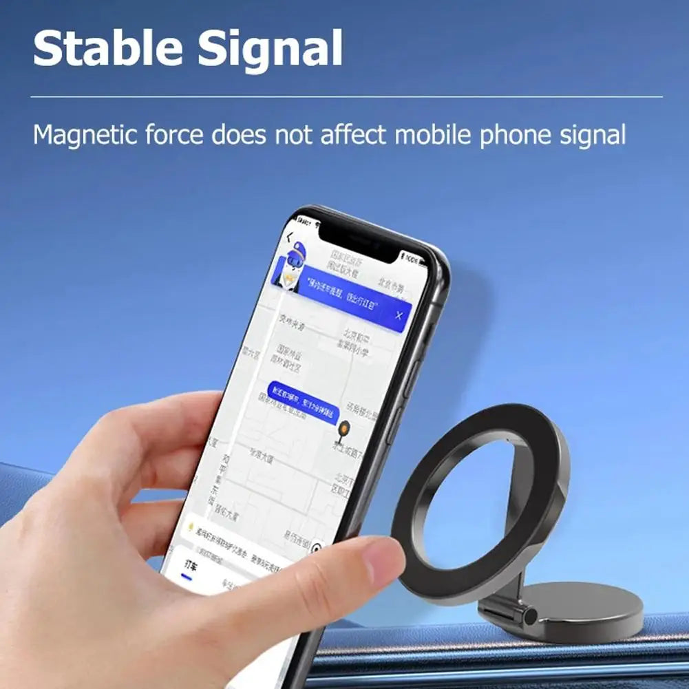 Car Magnetic Folding Phone Holder 360 Degree Rotation Phone Mount