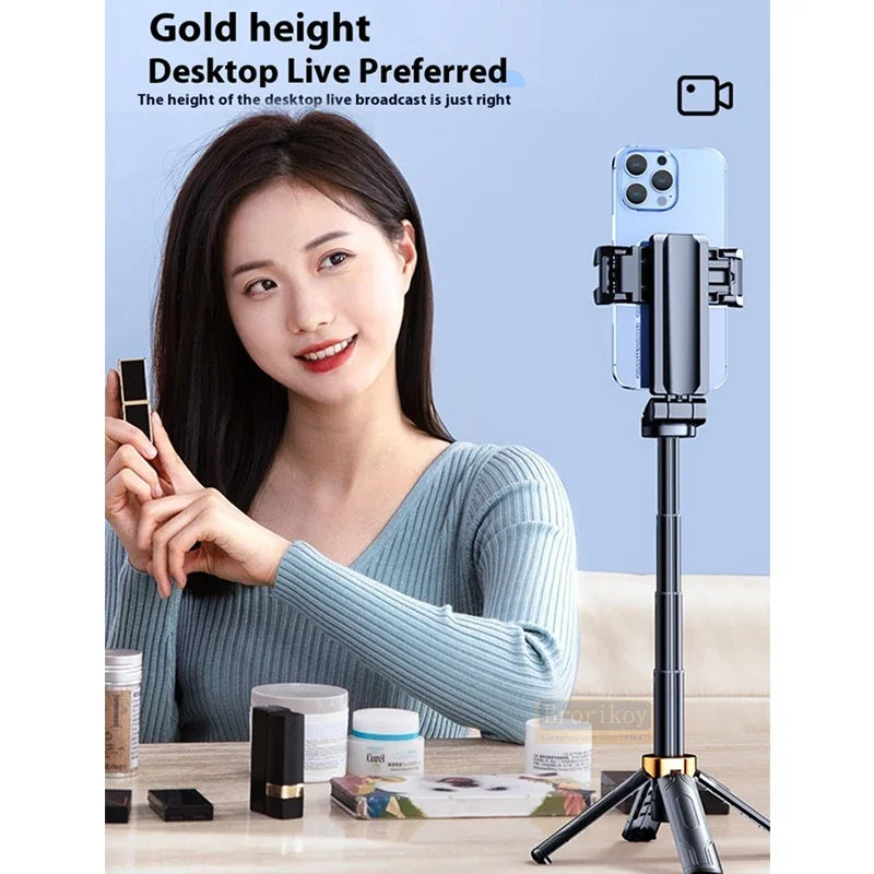 Portable Mini Remote Control Selfie Stick 360 Degree Rotation