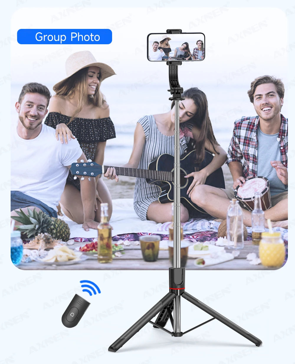 F15 Selfie Stick Tripod with Bluetooth Remote