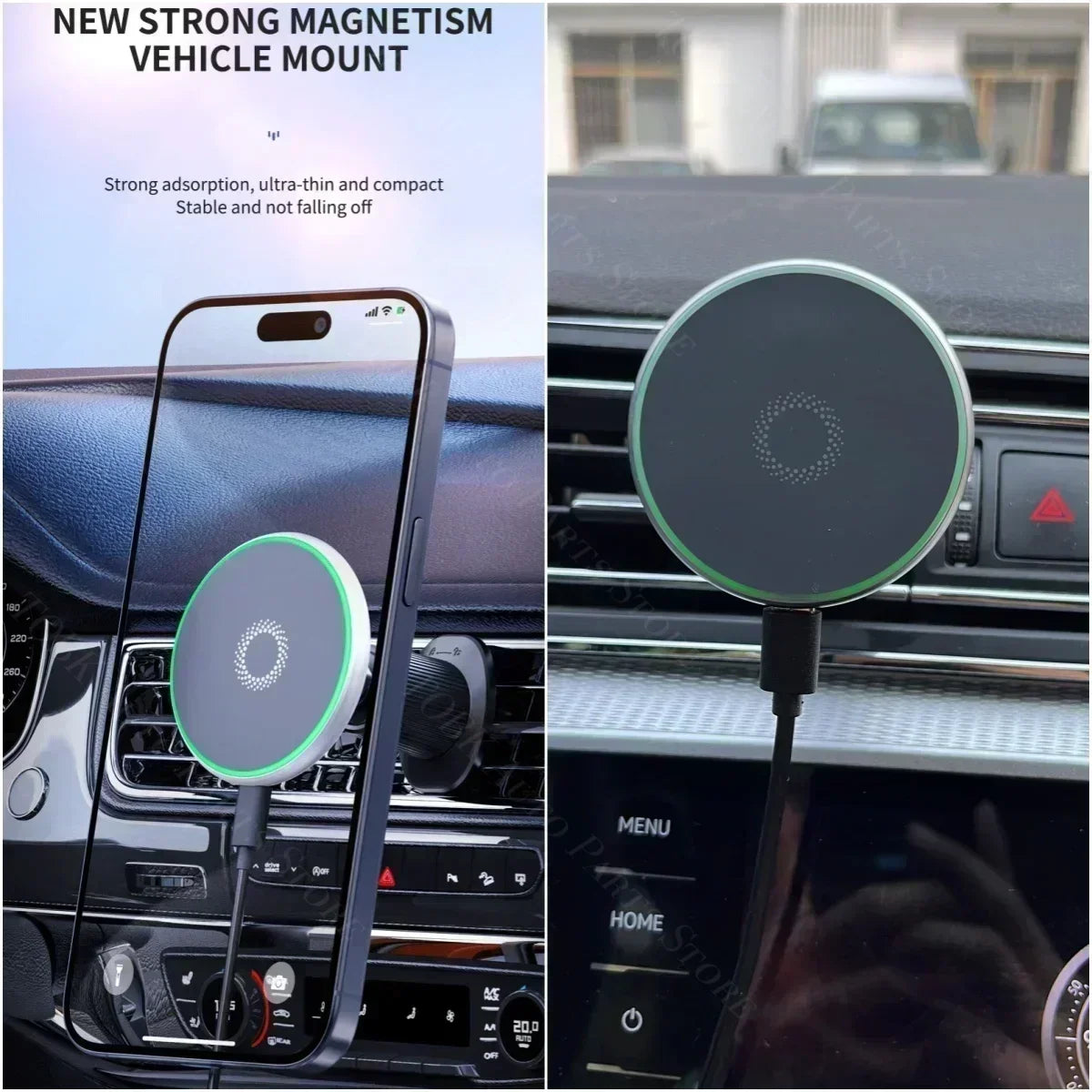 Magnetic Phone Holder for Audi Q7 Wireless Charging