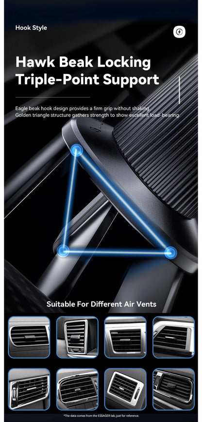 Essager 15W Magnetic Wireless Car Phone Holder Adjustable