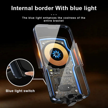 120W Magnetic Charger Car Phone Holder 15W Fast Wireless Charging
