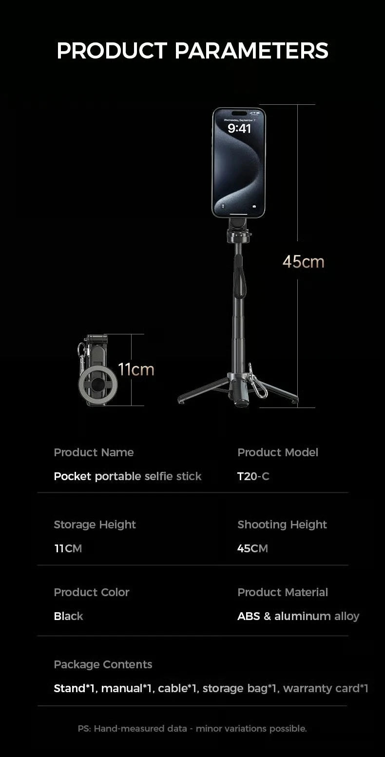 4-in-1 Multifunctional Magnetic mini Selfie Stick