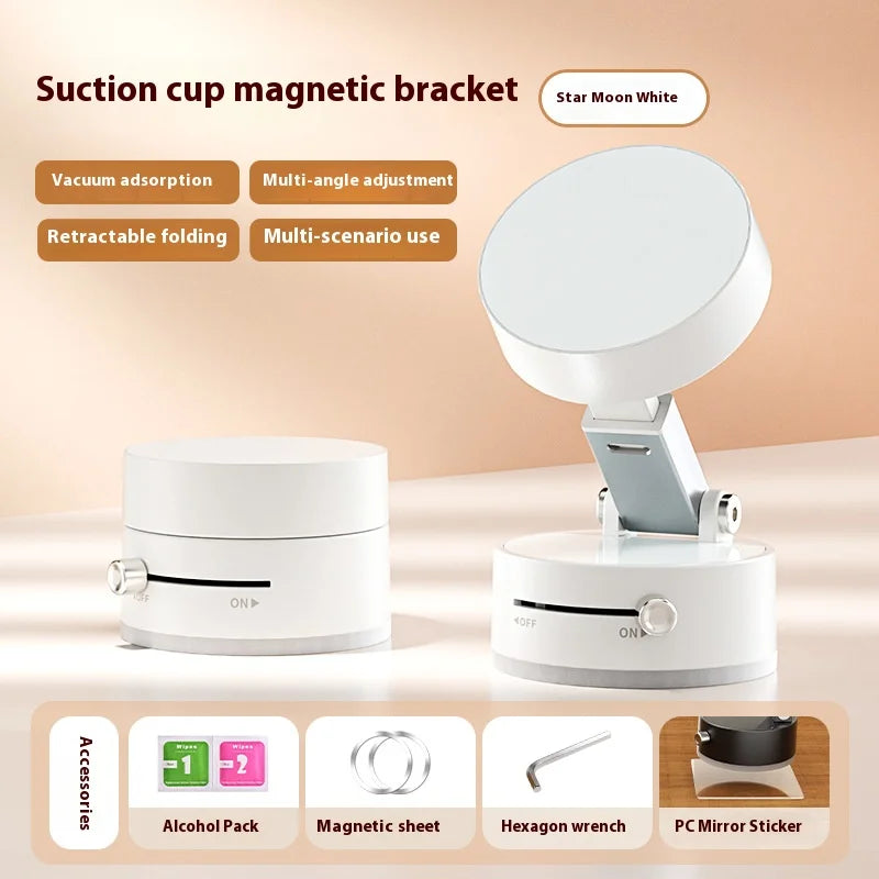 Foldable Car Phone Holder Vacuum Adsorption Magnetic Suction Cup