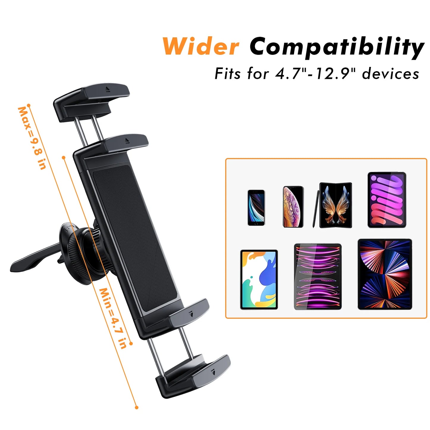 Eary Car Phone Holder 360°Rotatable Mount Vent