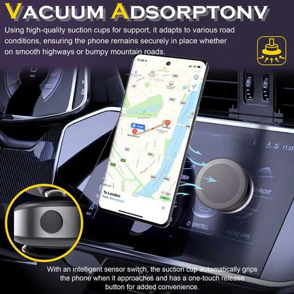 360° Rotating Magnetic Car Phone Holder Dual-Sided Mount