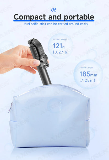 Bluetooth Selfie Stick Tripod Desktop Stand, Phone Holder