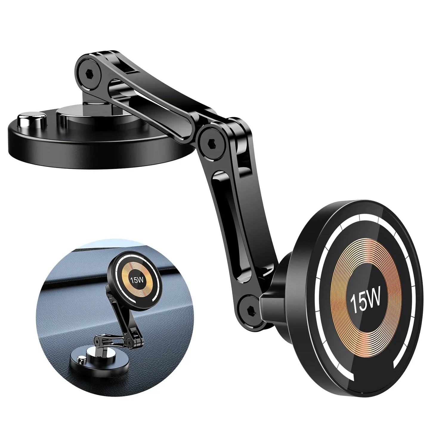 Magnetic Car Phone Holder Mount Wireless Charger Fast Charging