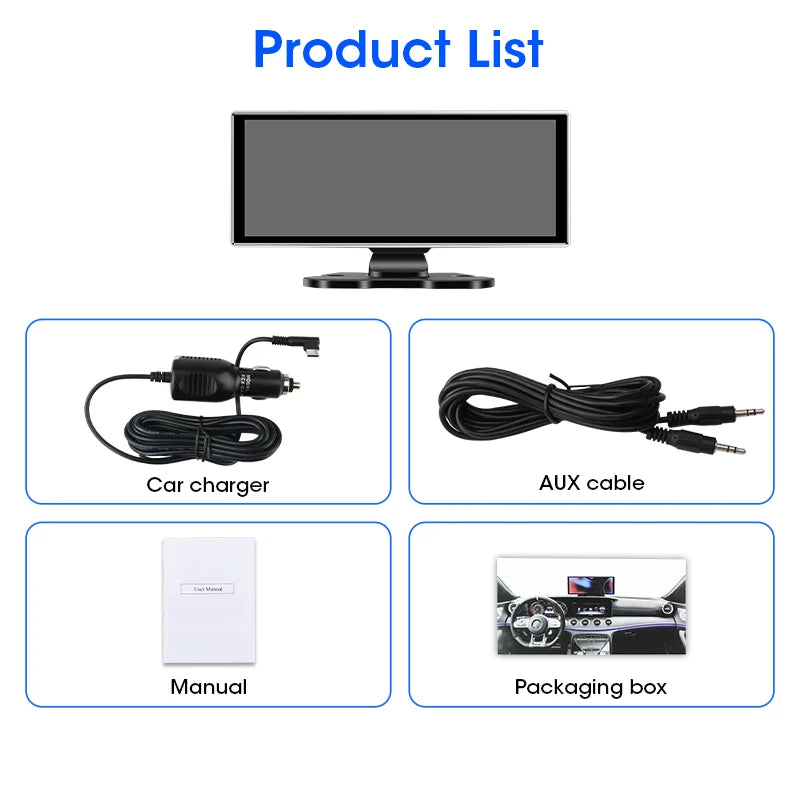 10/11.26 inch Dash Cam 4K Car DVR Wireless Dual Lens