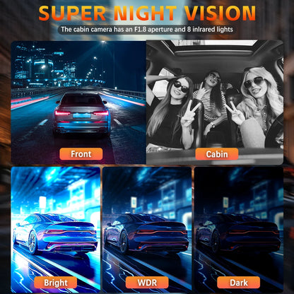 4 Lens Car DVR 360 Degrees Video Recorder 1080P Dash Cam