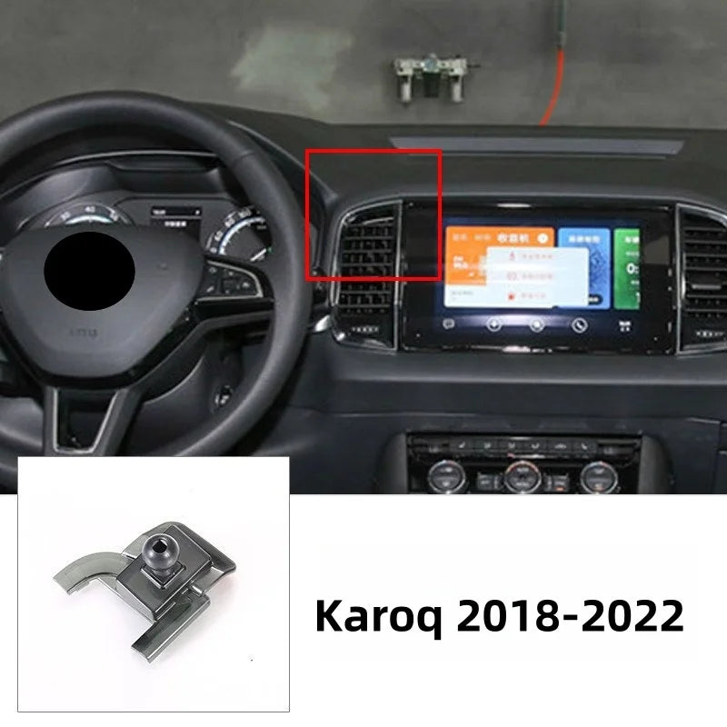 For Skoda Interior Phone Holder Stand Base Mount Bracket