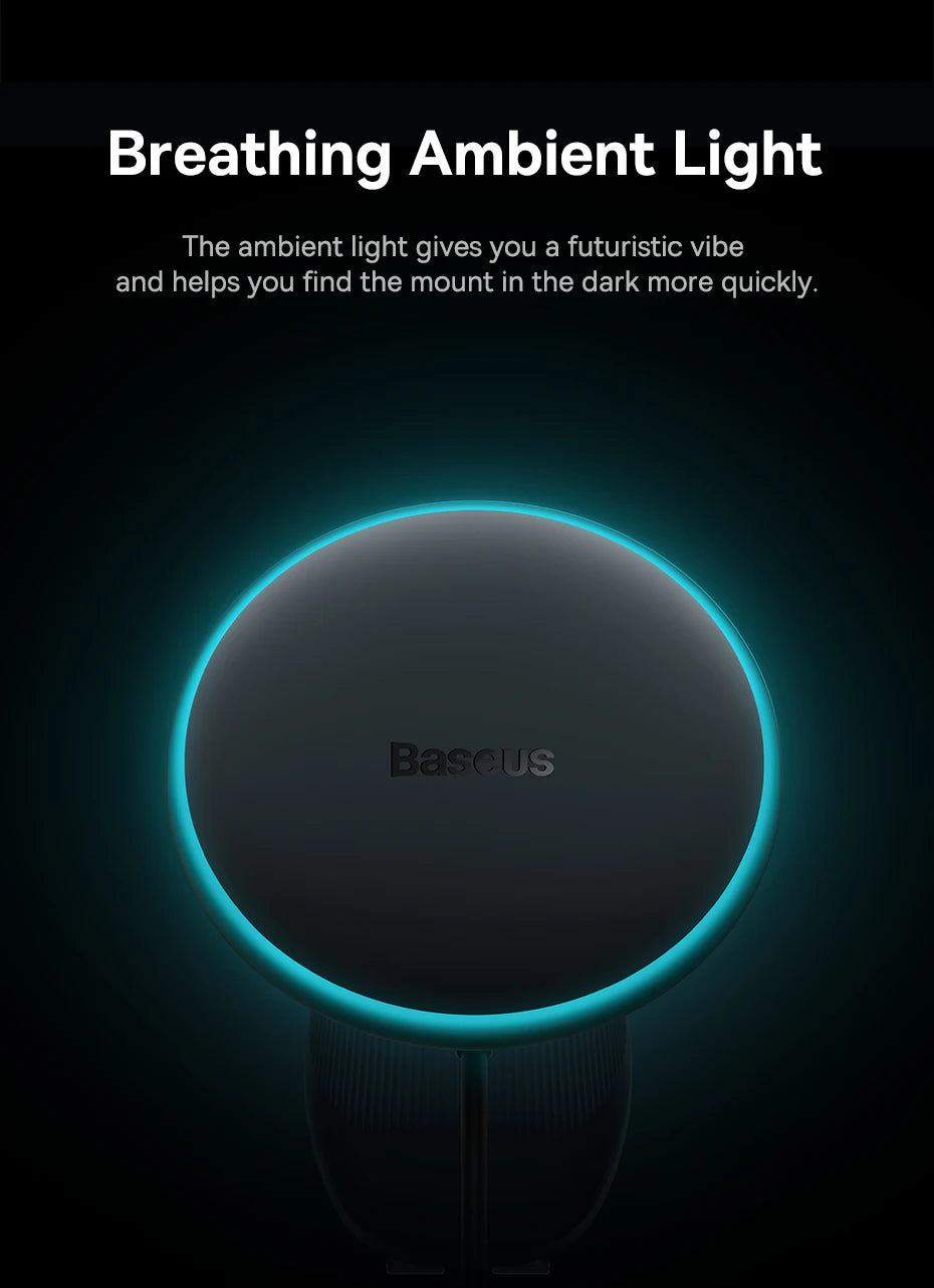 15W Fast Charging Car Charger Holder Magnetic Car Phone Holder