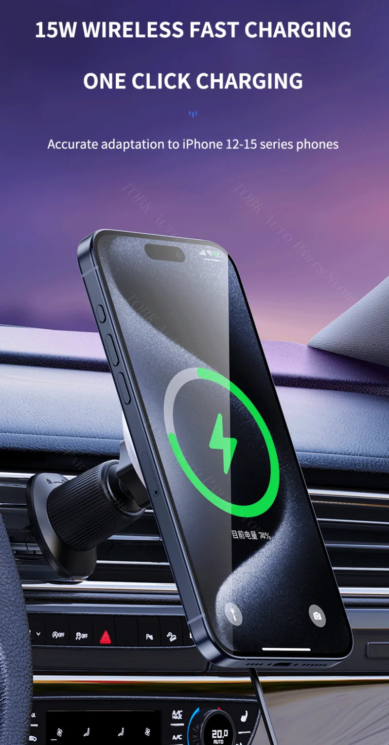 Magnetic Phone Holder for Audi Q7 Wireless Charging