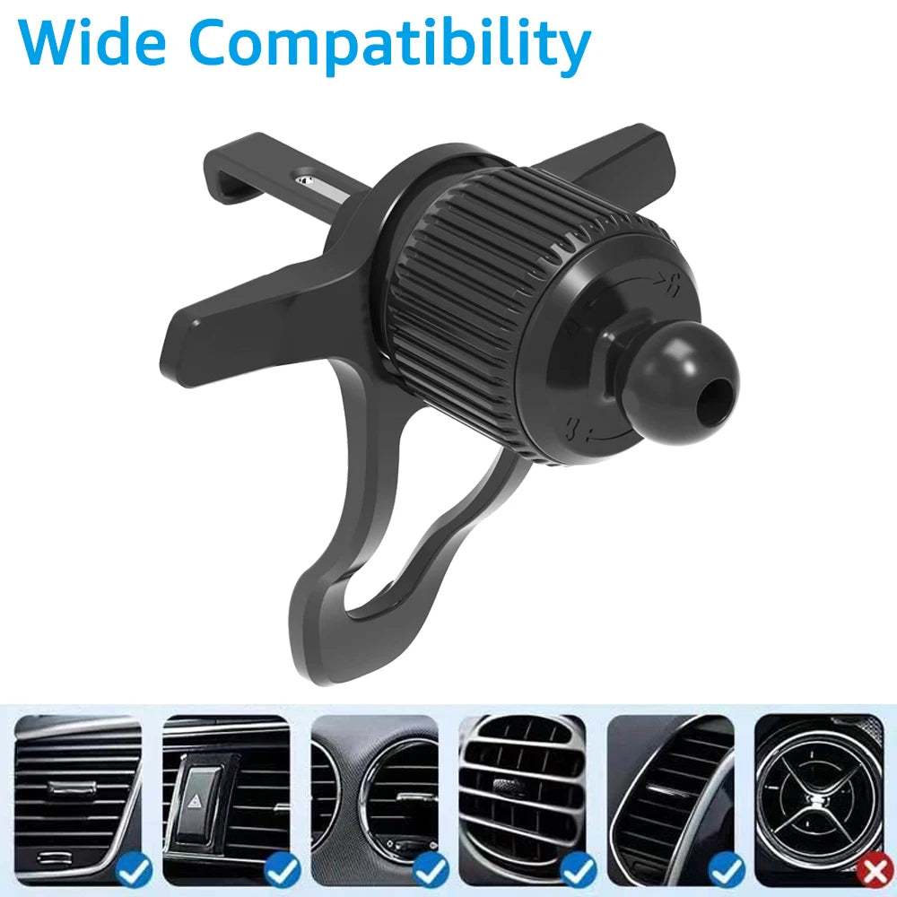 17mm Ball Head Car Air Vent Clip Cellphone Mount Stand Base