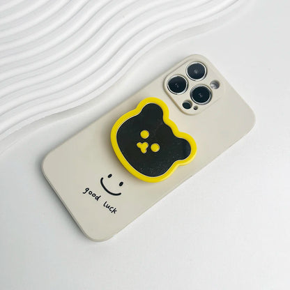Cute Bear Mirror Magnetic Socket Grip Phone Holder