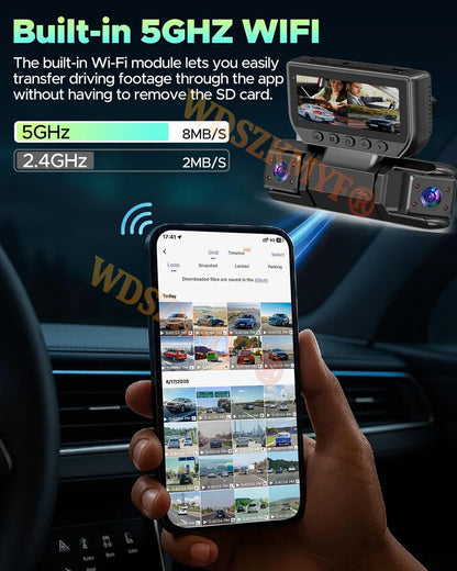 New WIFI 4Channel 360 Degree  Car Dvr 1080P Video Recorder