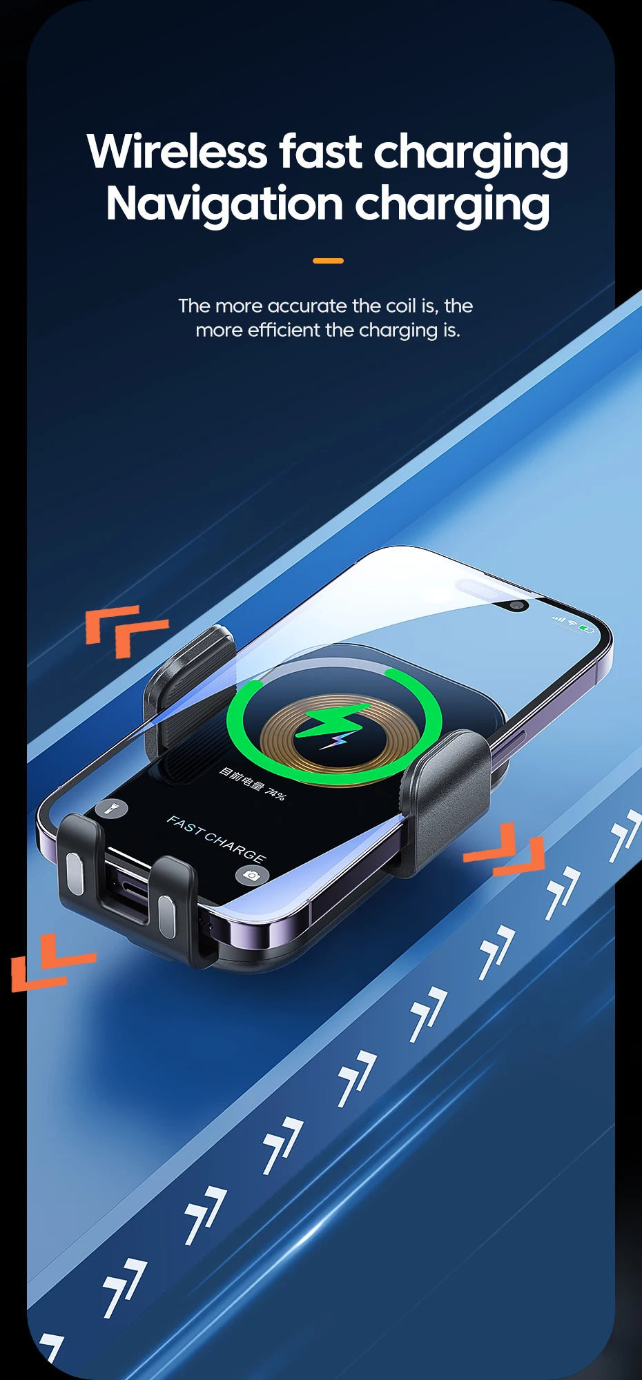 Universal Car Wireless Charger Auto Car Mount Phone Holder