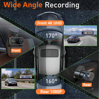 4K Dash Cam for Cars Car Camera Dash Cam WIFI Camera