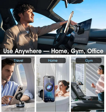Vacuum Magnetic Car Phone Mount, 360° Rotatable