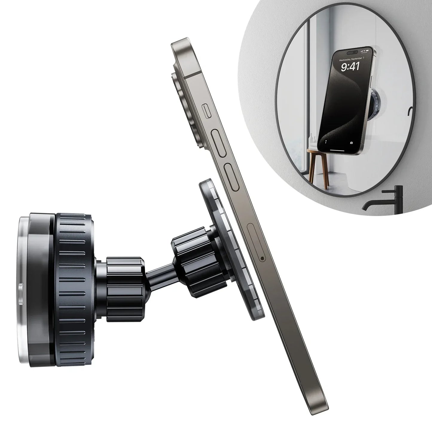 Magnetic Suction Cup Shower Phone Holder Mirror Phone Mount