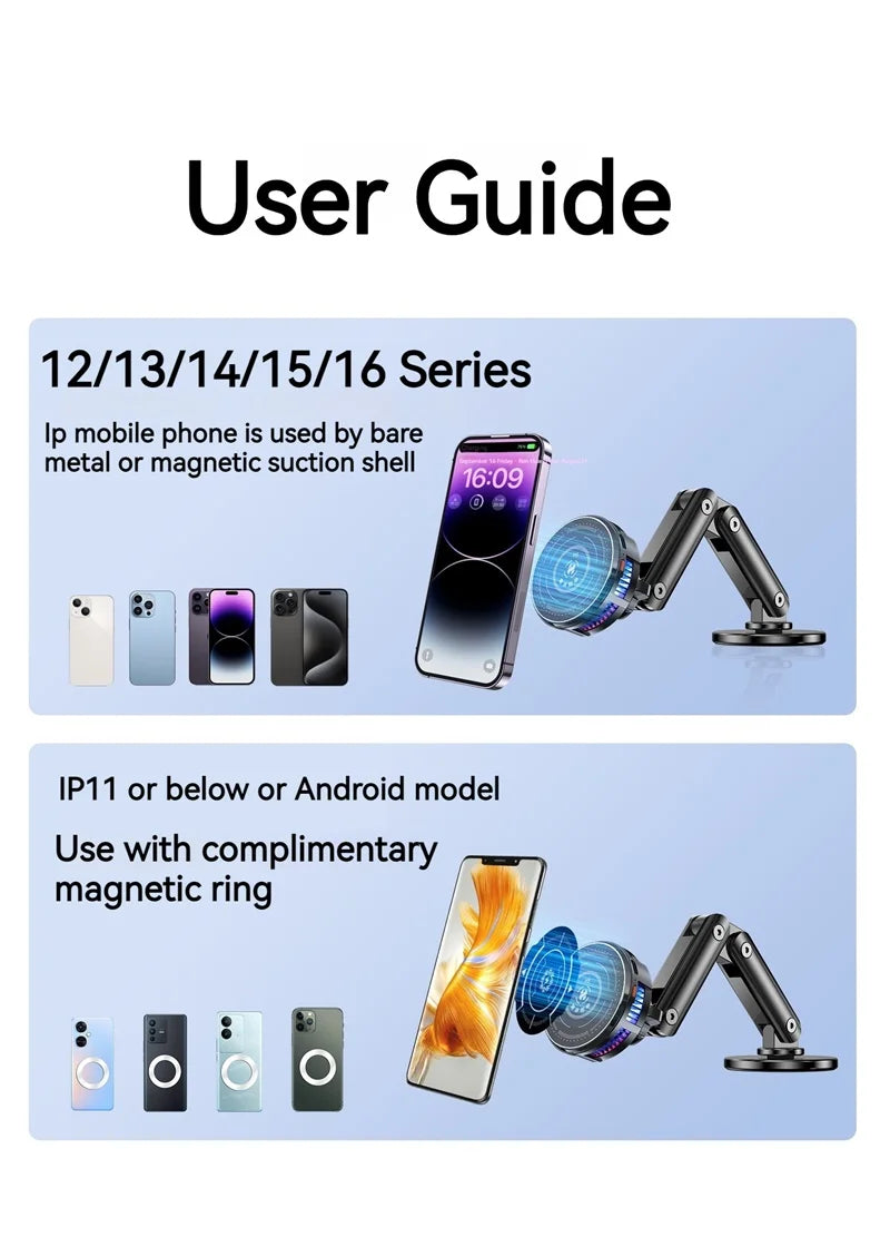 Universal Metal Car Magnetic Semiconductor Cooling Phone Holder