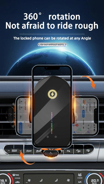 Car Wireless Phone Holder Stand 66W Fast Charging Station Charger
