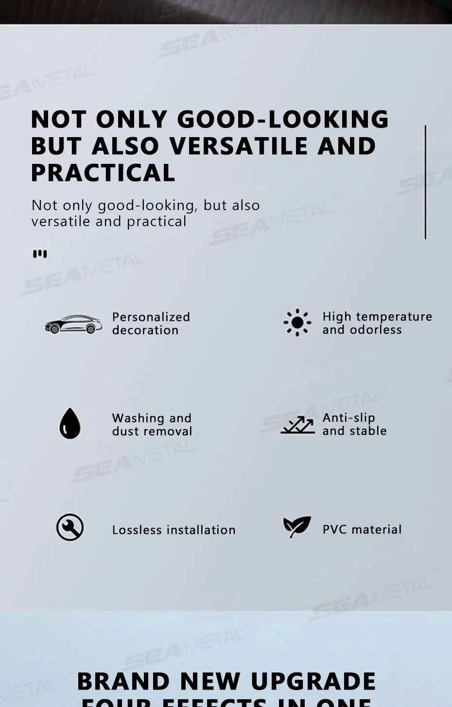 SEAMETAL Car Dashboard Phone Holder Hidden Plate