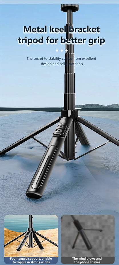 130cm Long Selfie Stick Tripod Extendable Wireless Bluetooth