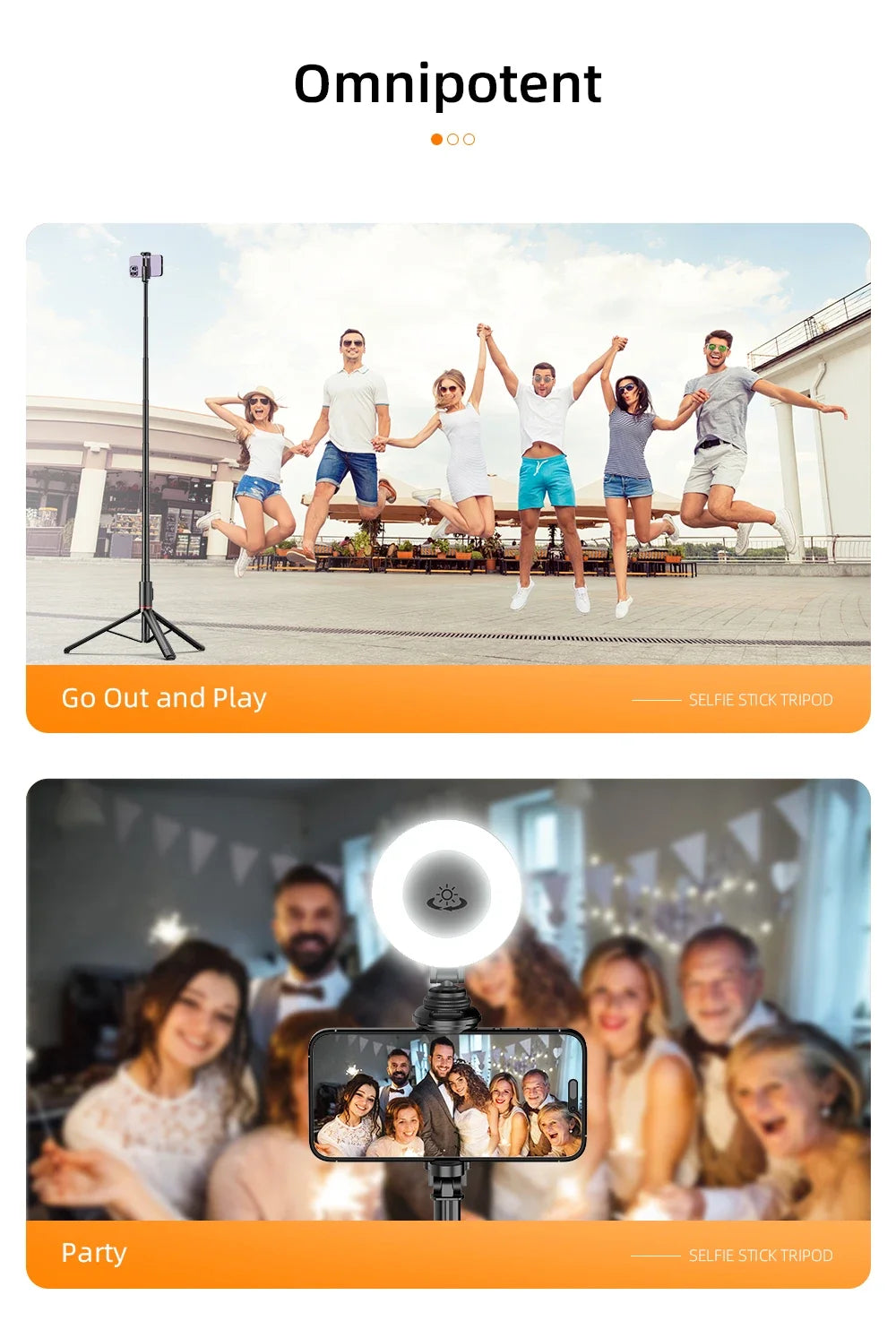 Wireless Mobile Selfie Stick Multi-Functional Stable Tripod Stand