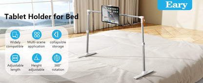 Eary Foldable Tablet Phone Holder Stand for Bed Overhead Mount