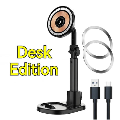 15W Car Magnetic Wireless Charger Holder with Metal Body