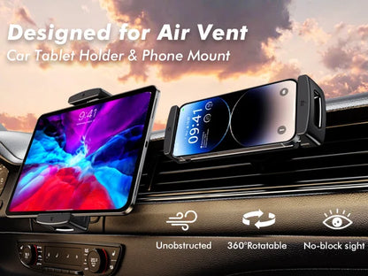 Eary Car Phone Holder 360°Rotatable Mount Vent