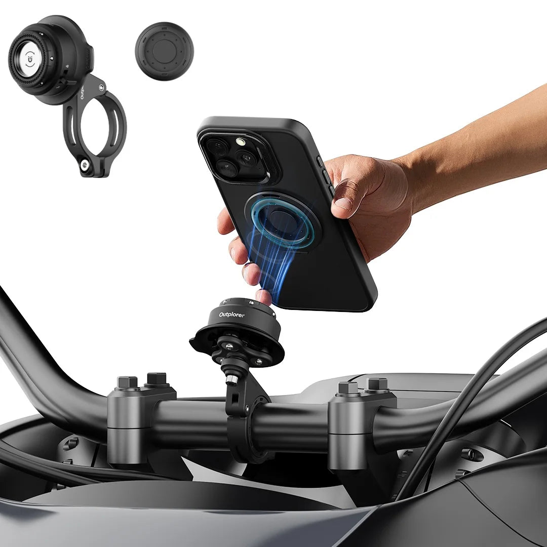 Magnetic Motorcycle Phone Mount Holder with Vibration